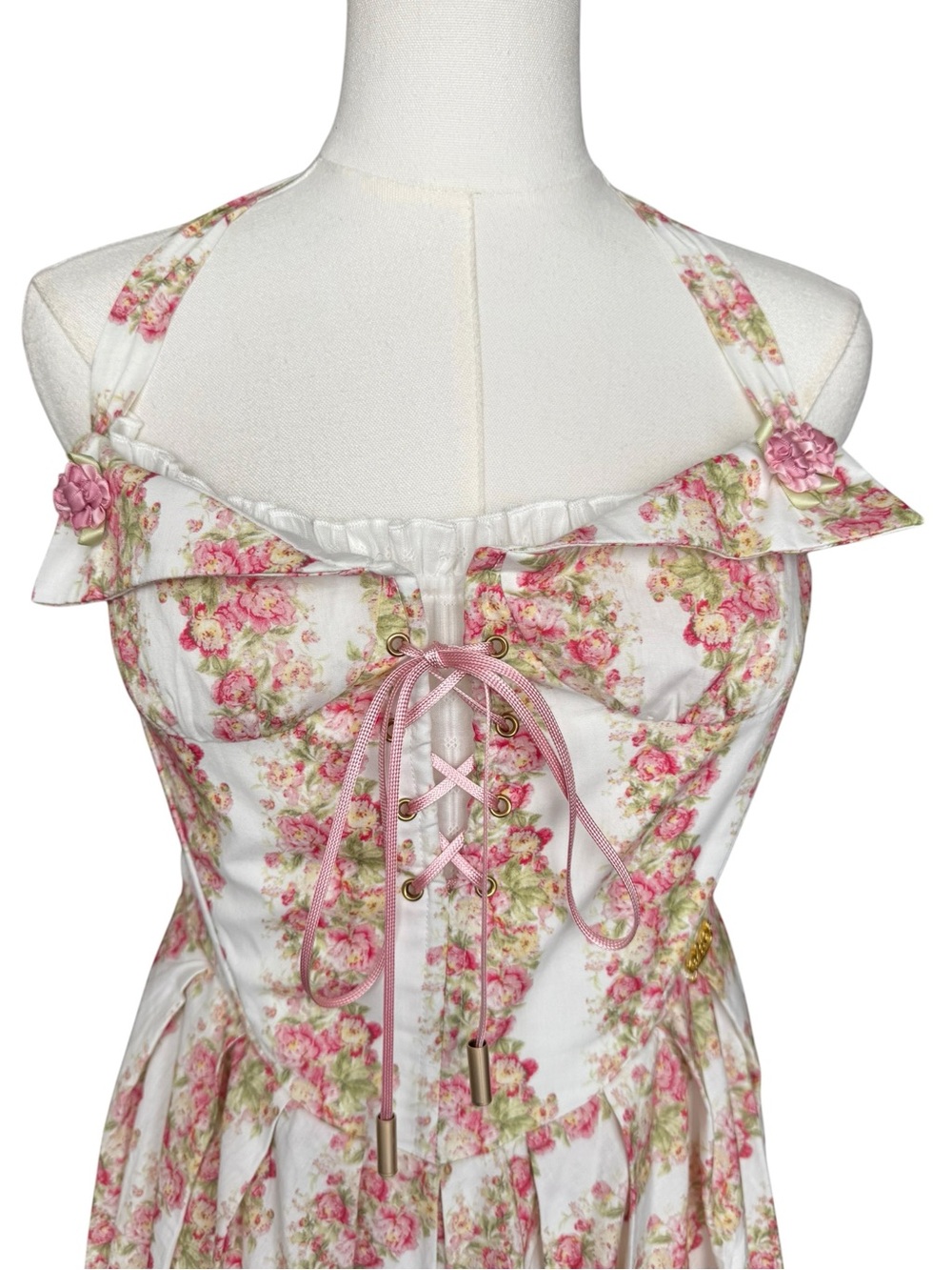LaceMade Tuscany Rose Corset Dress Large US: 6 - Picture 6 of 16